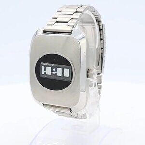 Vintage Epsa-Optel Dynamic Scattering DSM Men's Digital LCD Wristwatch Steel
